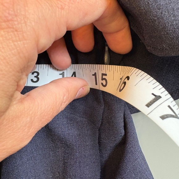 Nordstrom J.O.A. Navy Blue Party Ruffle Shoulder Cocktail Top women's size Small - Picture 5 of 7